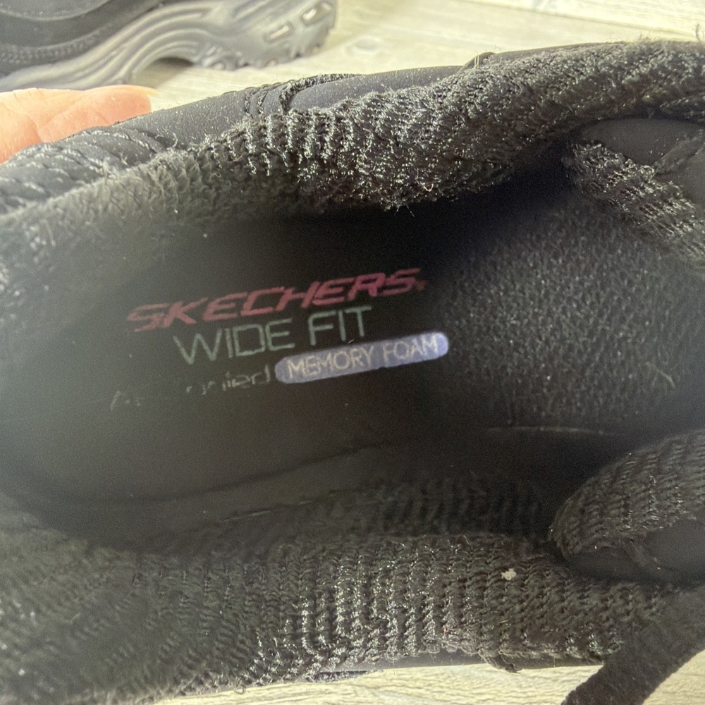 Skechers D'Lites 11949 Black Memory Foam Athletic Sneakers Women's Size US 8.5 - Picture 7 of 11